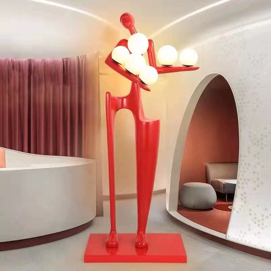 Торшер красный Beautiful Lady, 70*45*175 см, LED, Е27*6, смола стекловолокно, 24 Вт