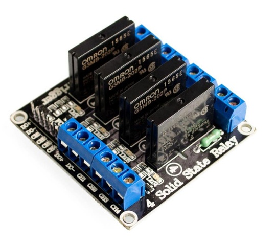 Модуль релейный 4-х полосный твердотельный 5В