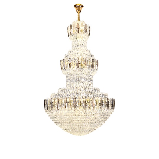 Люстра подвесная, золото, кристалл, PATTION 180*260 металл, E14.