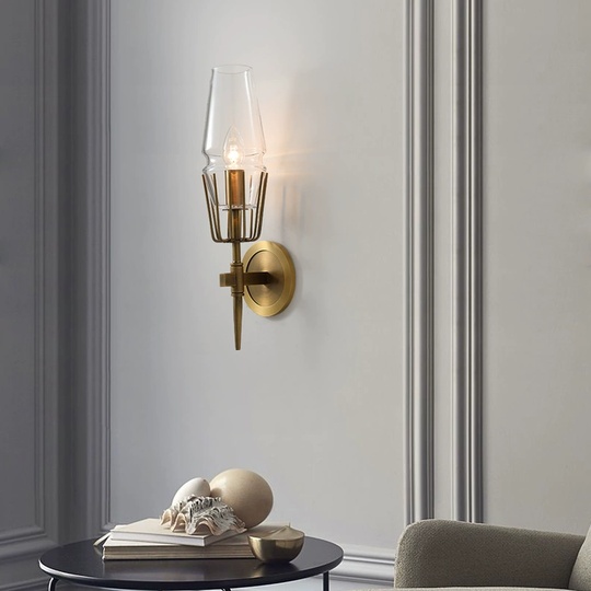 Настенный светильник бронза SAMMY, Бра 12*41, медь, LED.