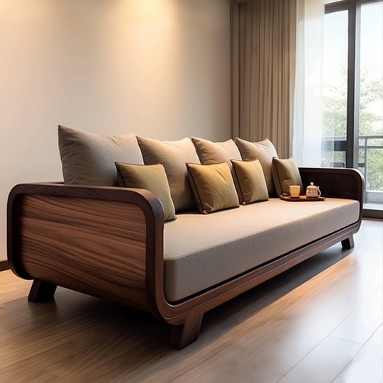 Прямой диван Watson ясень, ткань, 230*85*80 см