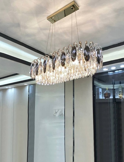 Подвесной светильник BURAN 100*28, золотой, кристалл, металл,  LED.