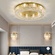 Люстра подвесная, золотой, кристалл, SOPHISTICATED 40*18, металл, LED.