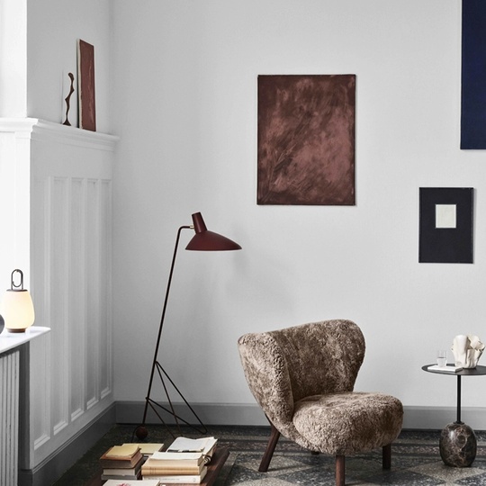 Торшер бордовый Viva Vinous, 57*156 см, светодиодный, Е27, металл, 15 Вт