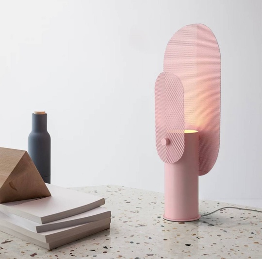 Настольная лампа HELICOPTER 20*40, металл, бордовый