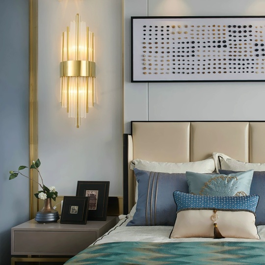 Настенный светильник FRANCES, Бра, 22*60, золотой, металл, Е14.