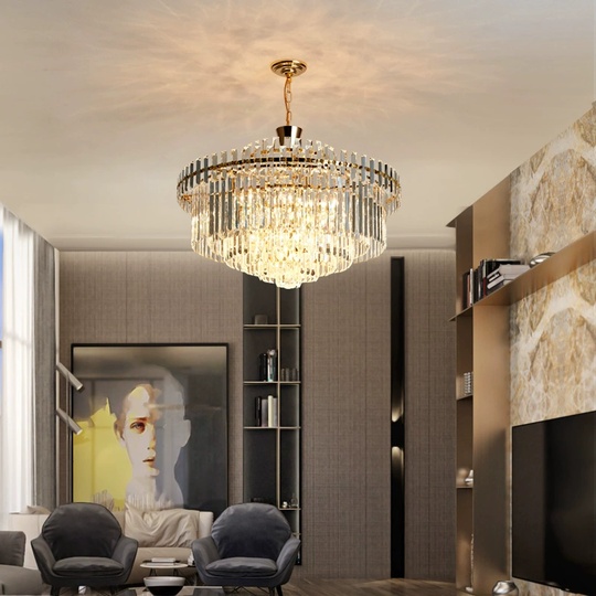 Люстра подвесная бронза Elquar, металл, трос 50 см, 60*43 см, Е14