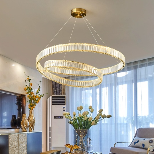 Люстра подвесная, медный, кристалл, AYSEL 80*20, металл, LED.