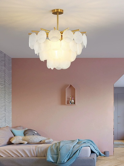 Люстра подвесная, медный, ПММА, LUXURIOUS 86*60, металл, E14.