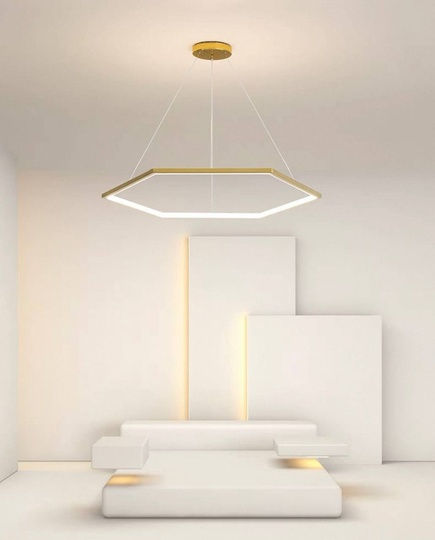 Люстра подвесная, медь, ПММА, OREO 40*120 металл, LED.