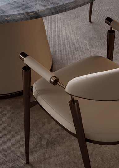 Стул обеденный для кухни, 50*78*56 см, кожа, молочный, итальянский