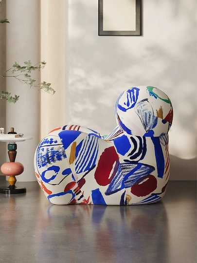 Дизайнерское кресло с мячиком Serie Up Mix, смешанный цвет, 105х117х95 см