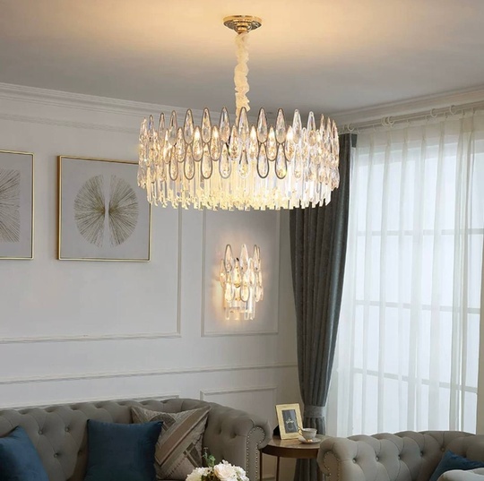 Подвесной светильник ADALET 60*27, золотой, стекло, металл,  Е14.