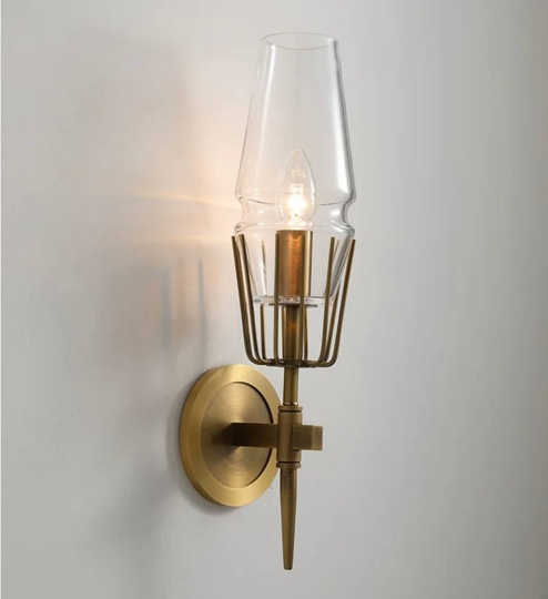 Настенный светильник бронза SAMMY, Бра 12*41, медь, LED.