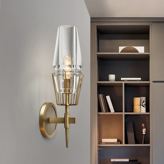 Настенный светильник бронза SAMMY, Бра 12*41, медь, LED.