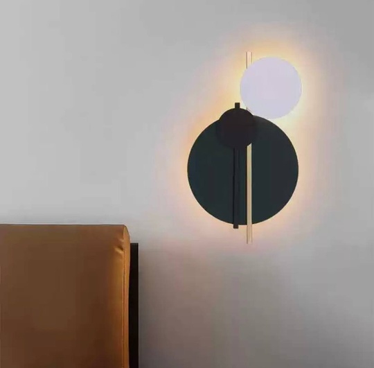 Настенный светильник, Бра MAXIMILIAN 38*22.5, зеленый, белый, черный, медный, металл, LED.