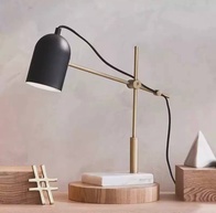 Настольная лампа MOVE 48*69, бронза, мрамор, металл.