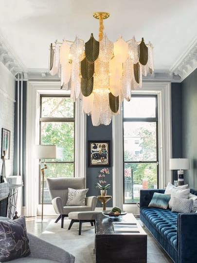 Люстра подвесная, медь, стекло, GUNCICEK 60*45, металл, Е14.