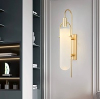 Настенный светильник, БРА DIRENC 21*80, бронза, металл, LED.