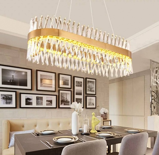 Люстра подвесная, медный, стекло, DRAMATIC 100*25, металл, LED.