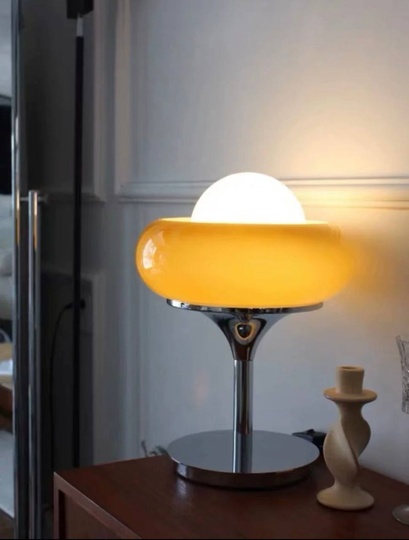 Настольная лампа COLASTA 27*37, оранжевый, хром