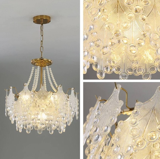 Люстра подвесная, медный, стекло, TASTEHOLDER 50*32, металл, E14.