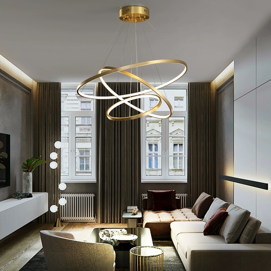 Люстра подвесная, медь, ПММА, ORANGE 80*100*120 металл, LED.