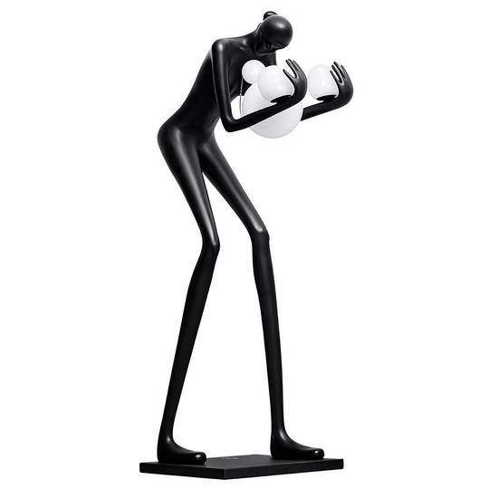 Напольный светильник - торшер девушка NIM GIRL, черный, E27, 20 Вт, стекловолокно