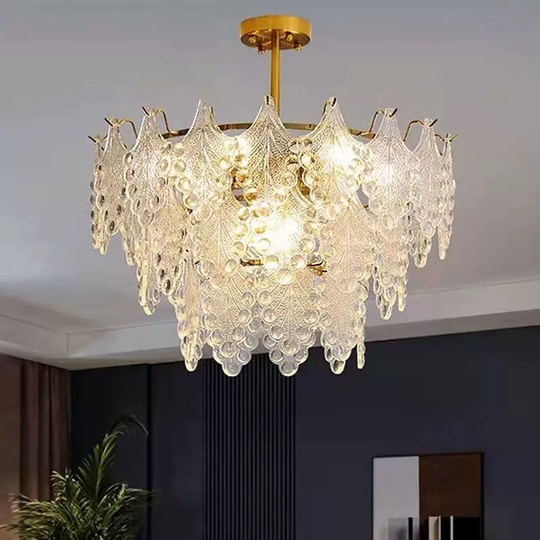 Люстра подвесная, медный, стекло, AYSUN 60*30, металл, E14.