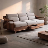 Прямой диван Carter ясень, дерево, ткань, 230*85*80 см