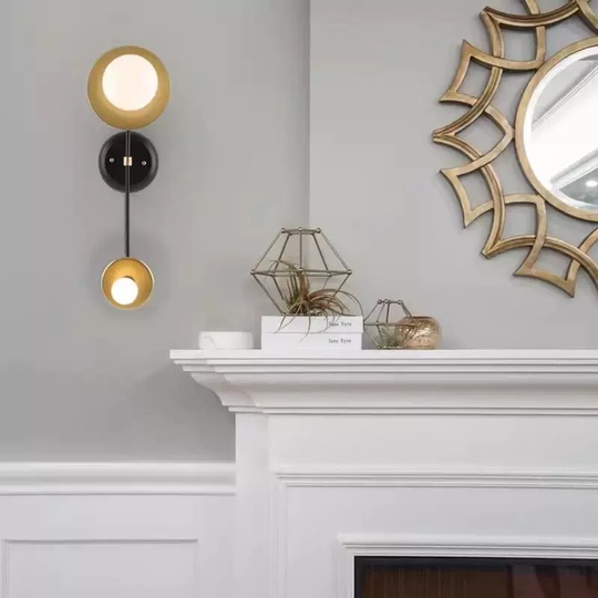 Настенный светильник, БРА BATUR 18*50, черный, бронза, металл, LED.