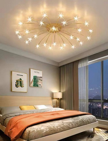 Люстра золотая Altreve, металл, стекло, 105*18 см, G4