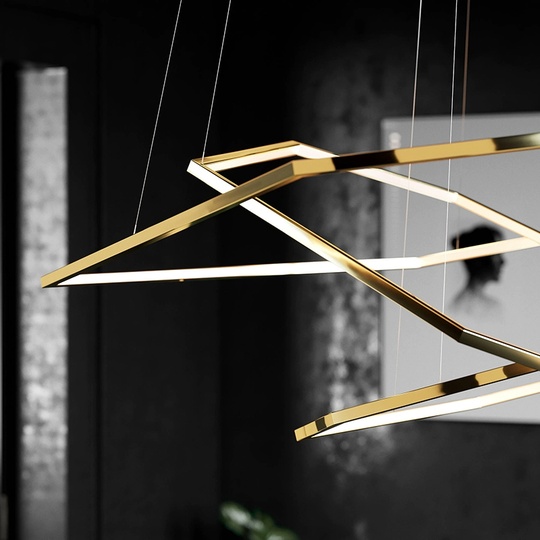 Люстра подвесная, медь, ПММА, BISCUIT 40*60*80  металл, LED.