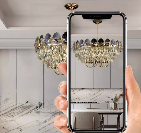 Люстра подвесная, золото, хрусталь, TOMA 60*35 металл, E14.