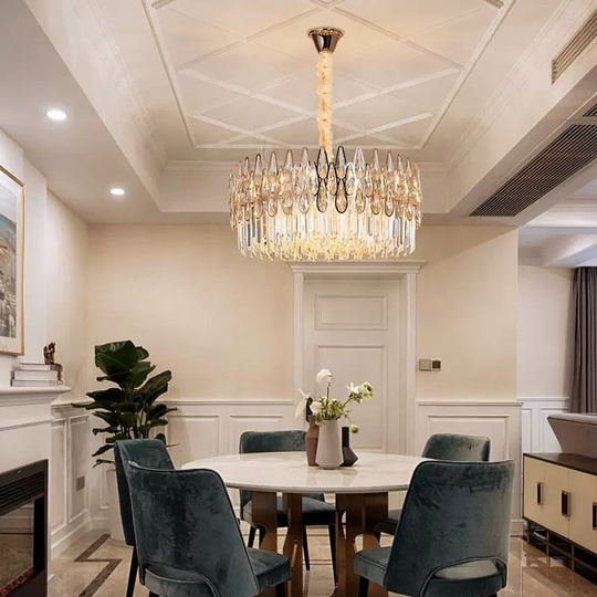 Подвесной светильник ADALET 100*27, золотой, стекло, металл,  Е14.