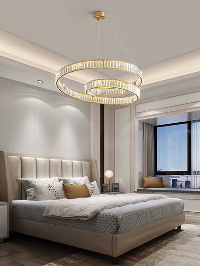 Люстра подвесная, бронза, хрусталь, ORION 60*18 металл, LED.