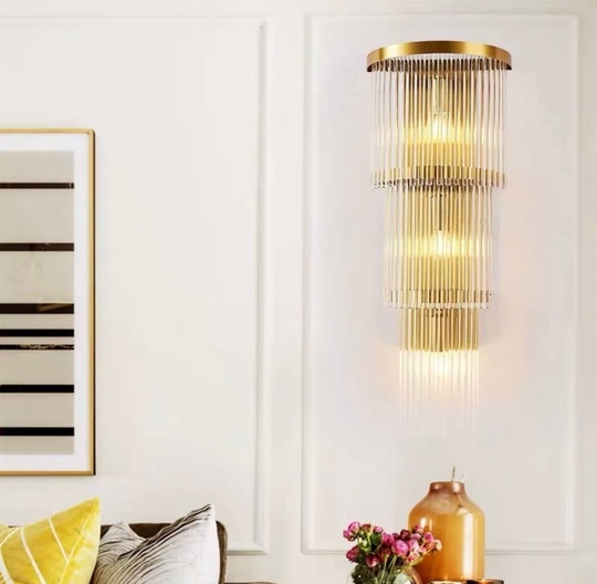 Настенный светильник JIMMY, бра 25*63, золотой, металл, Е14.