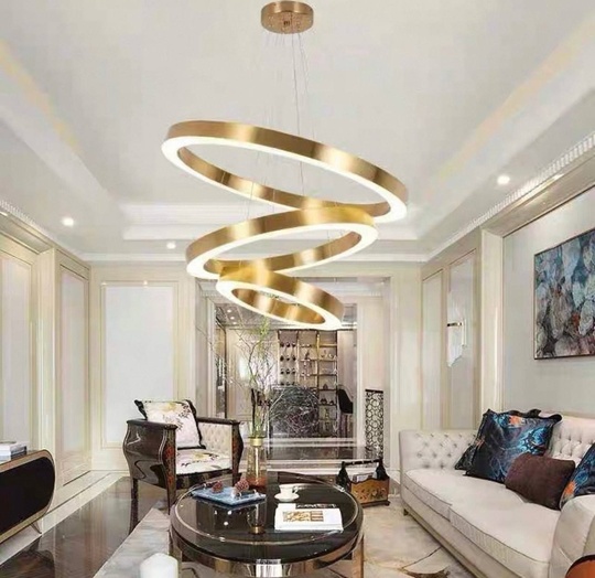 Люстра подвесная, медь, ПММА, IRON 80*100*120 металл, LED.