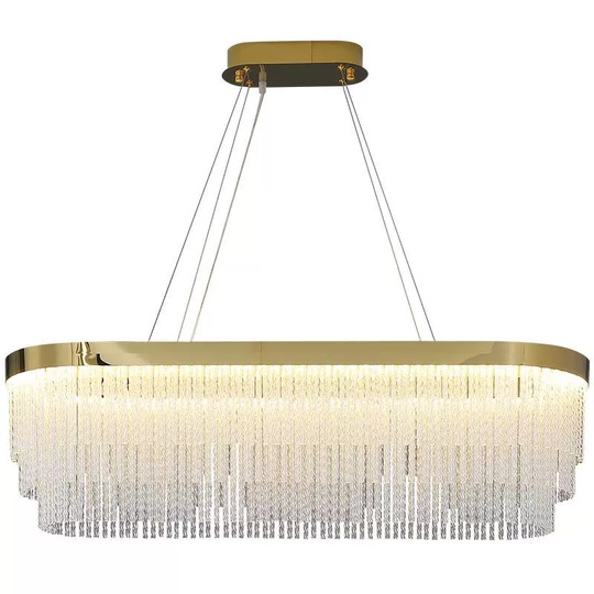 Люстра подвесная, медный, ПММА, JEFF 80*29 металл, LED.