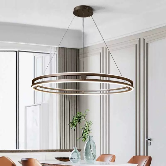 Светильник подвесной бронзовый Elythrix, металл, трос 120 см, 100*7.5 см, LED