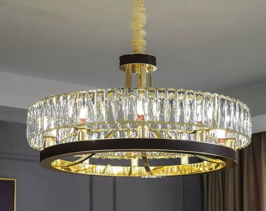 Люстра подвесная BILGEHAN 50*35 золото, кристалл, металл, LED.