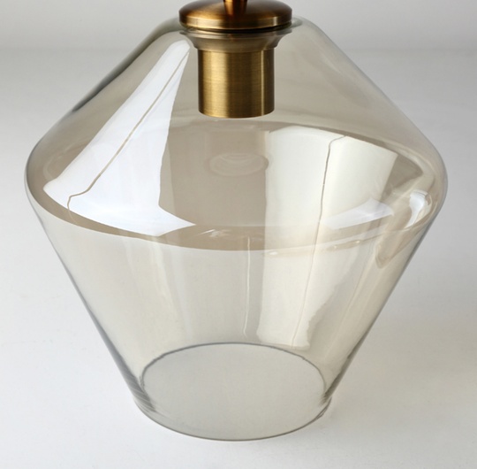 Подвесной светильник янтарный, 3 плафона. FEN GLASS RETRO - лофт, E27