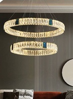 Люстра подвесная CAGDAS 140*150 бронза, кристалл, металл, LED.