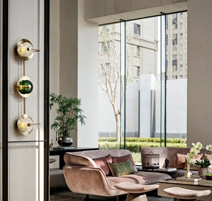 Настенный светильник (Бра) Pancake Triple Wall, золотая бронза, 92*35, светодиодный, LED, 21 Вт