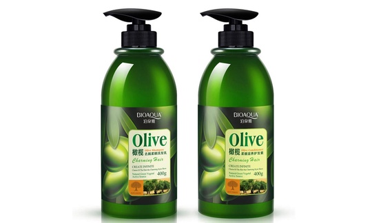 Шампунь BioAqua для сухих волос, с оливковым маслом, дозатор, питание, очищение,