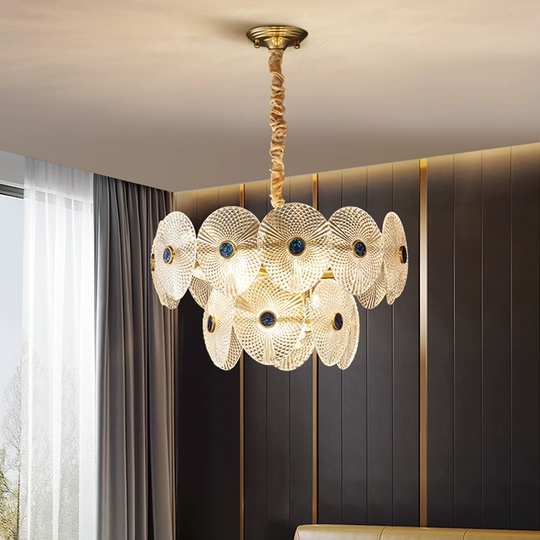 Люстра подвесная, медный, стекло, AYTAC 50*33, металл, E14.