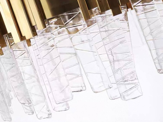 Люстра подвесная медная Aquionex, металл, 100*35 см, светодиодная, LED