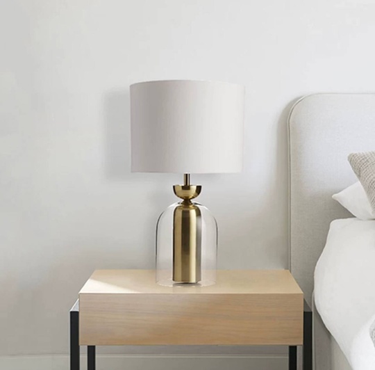 Настольная лампа NOKSI 35*58, бронза, металл, стекло