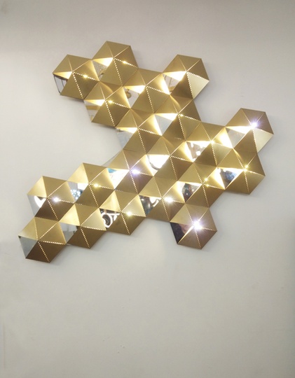 Настенный светильник Sconce, 92*78 см, золотой, LED