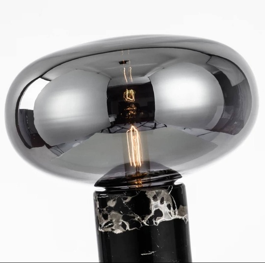 Настольная лампа ODA 32*38, дымчатый, камень